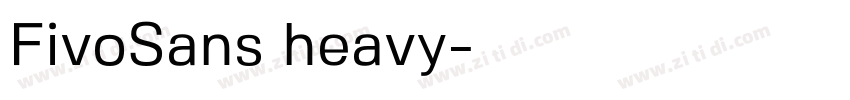 FivoSans heavy字体转换